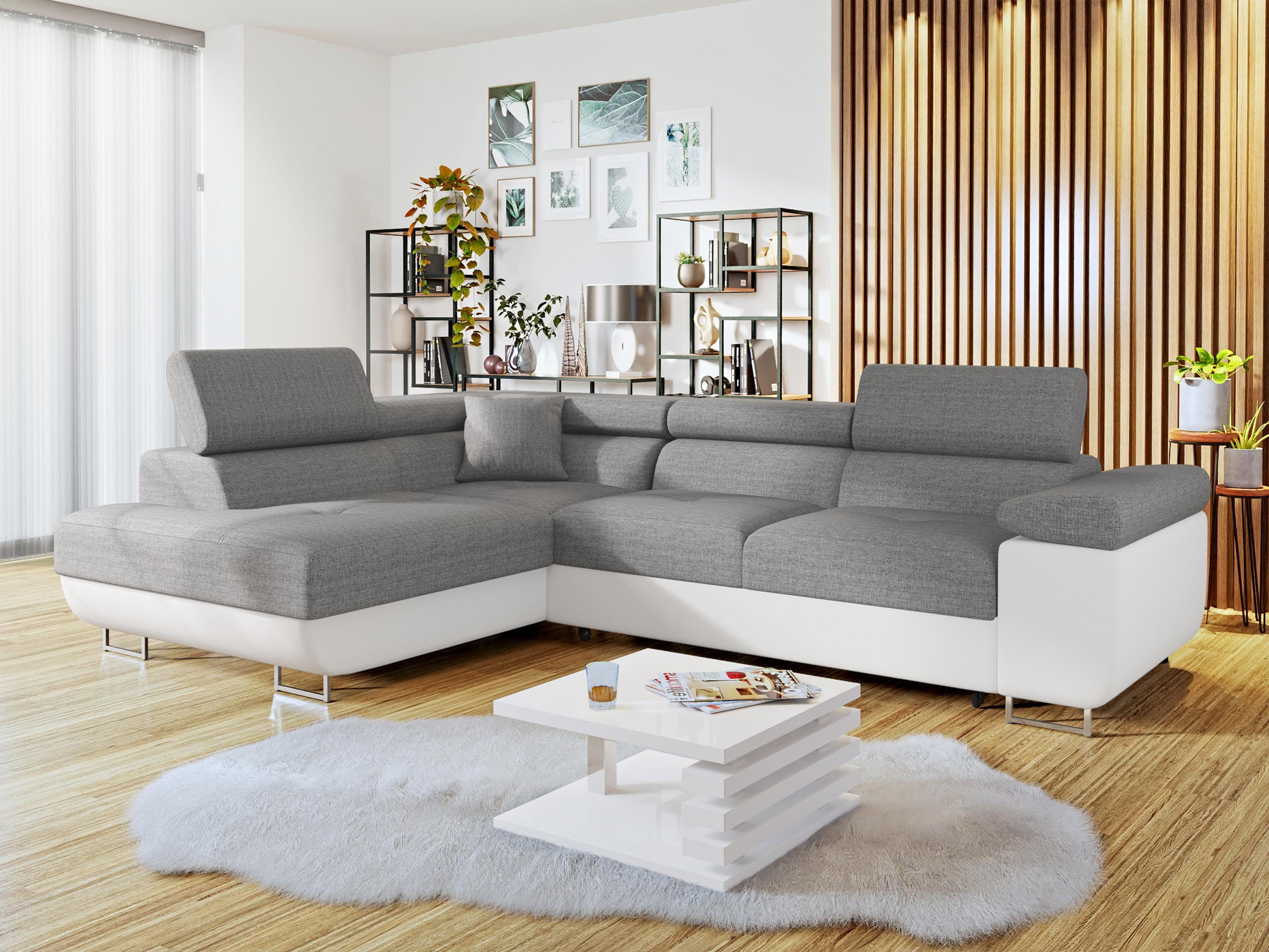 Thumbnail - Mirjan24 Ecksofa, Weiß, Textil, 5-Sitzer, links montierbar, L-Form,Rechteckig, 274x203 cm, Wohnzimmer, Sofas & Couches, ...