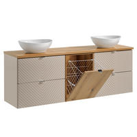DOPPELWASCHTISCH 160.4cm Manoa Kaschmir - Beige, Holzwerkstoff (160.4/59/40cm) - Petits-meubles