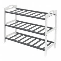 SCHUHREGAL - Grau, Holz (70/48/25cm) - Relaxdays