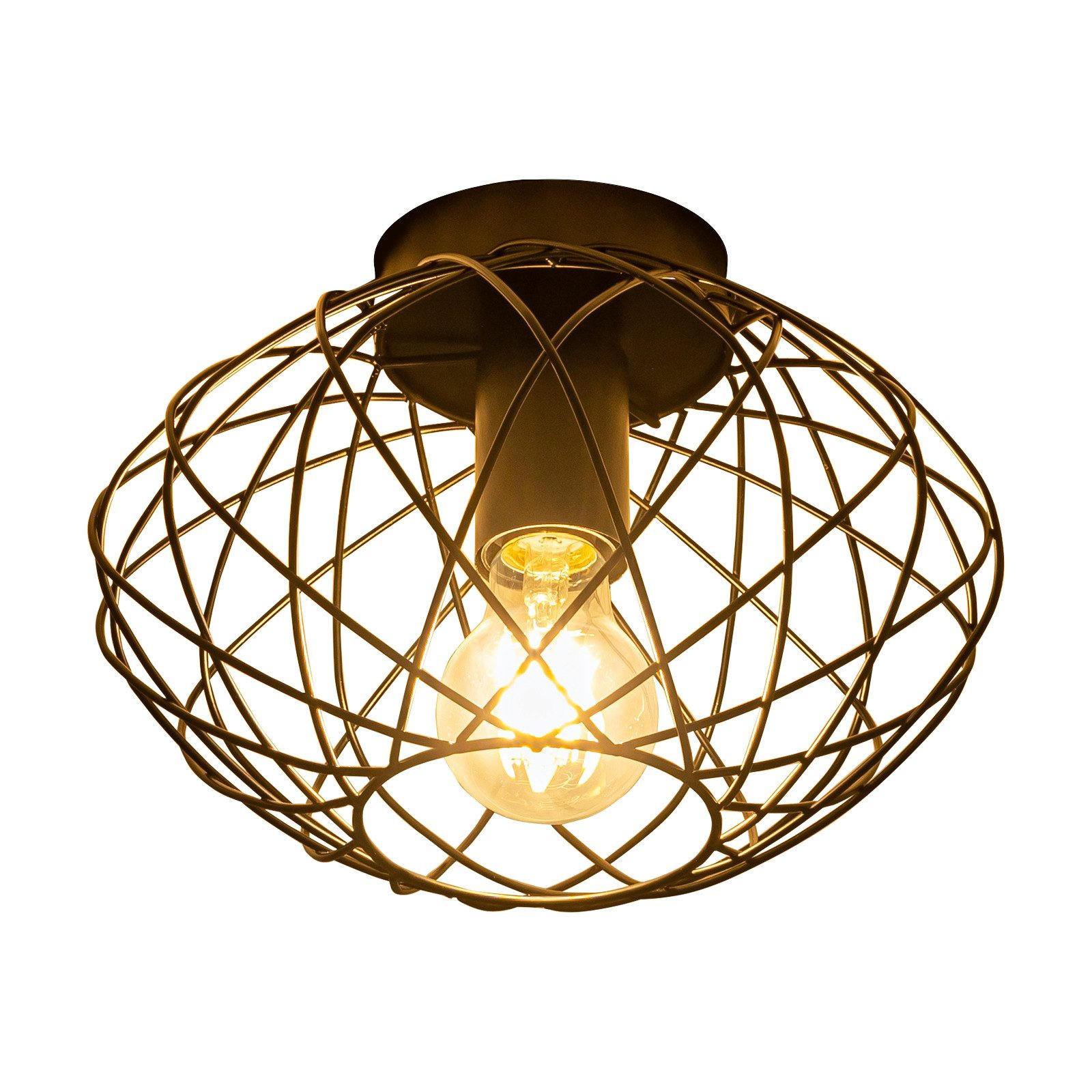 DECKENLEUCHTE Ladner 25/25/17.5cm - Schwarz, Metall (25/25/17.5cm) - Nettlife