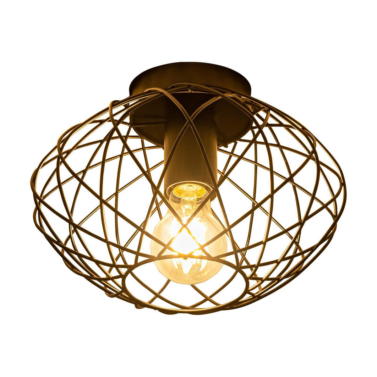 DECKENLEUCHTE Ladner 25/25/17.5cm - Schwarz, Metall (25/25/17.5cm) - Nettlife