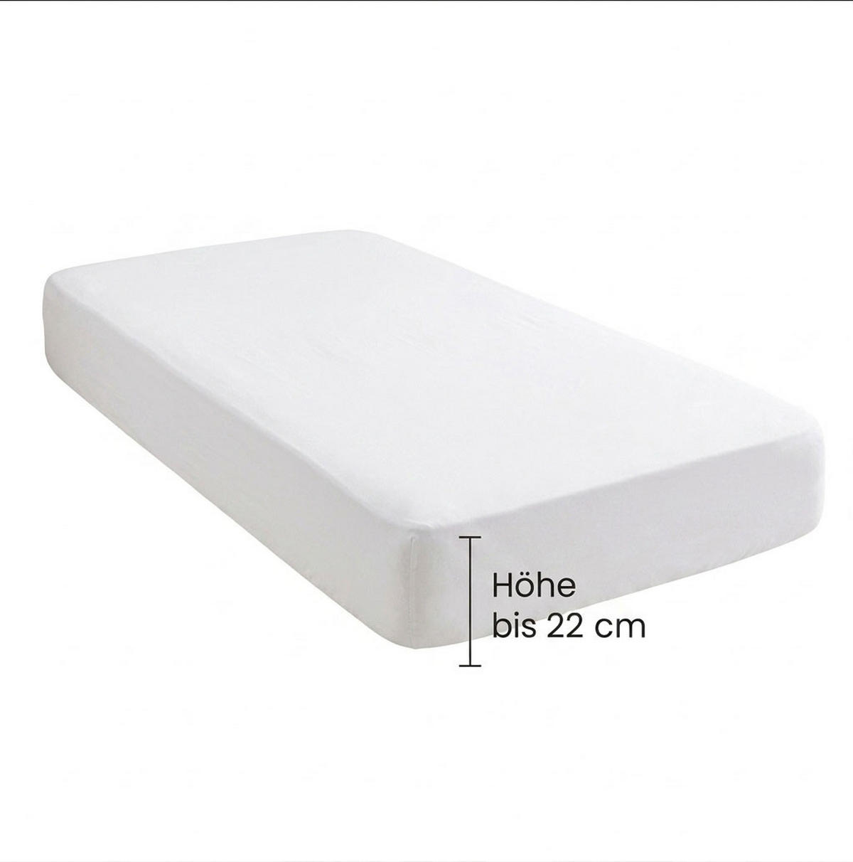 SPANNBETTTUCH Basic Jersey weiss, 180x200 cm - 200x200 cm - Weiß, Textil (200/200cm) - biberna