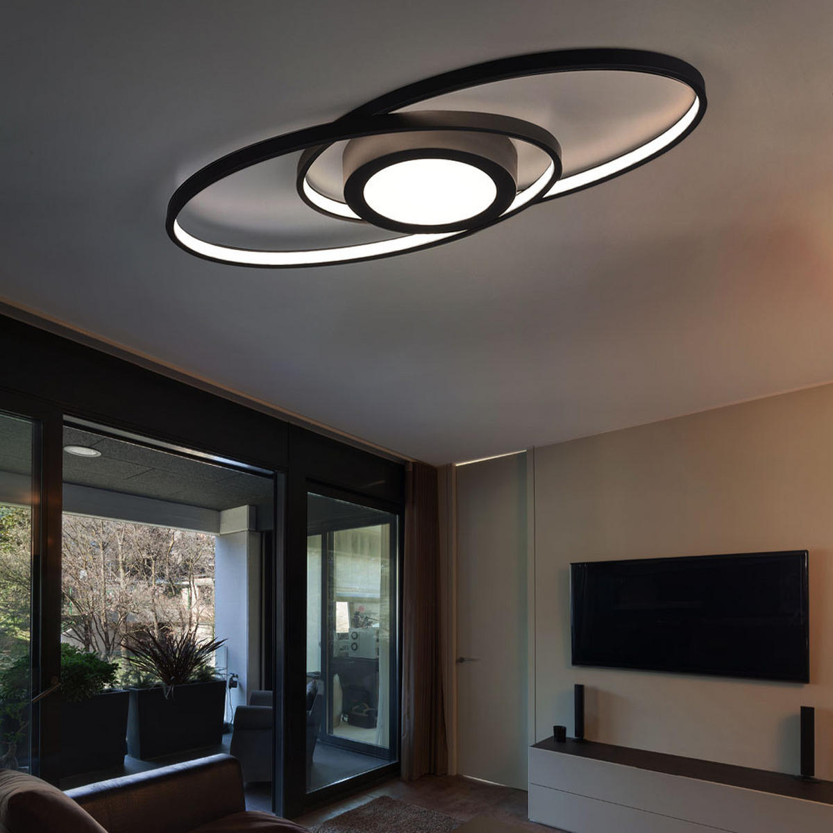 LED DECKENLEUCHTE Galaxy Anthrazit Metall - Anthrazit, Metall (23/57/4cm)