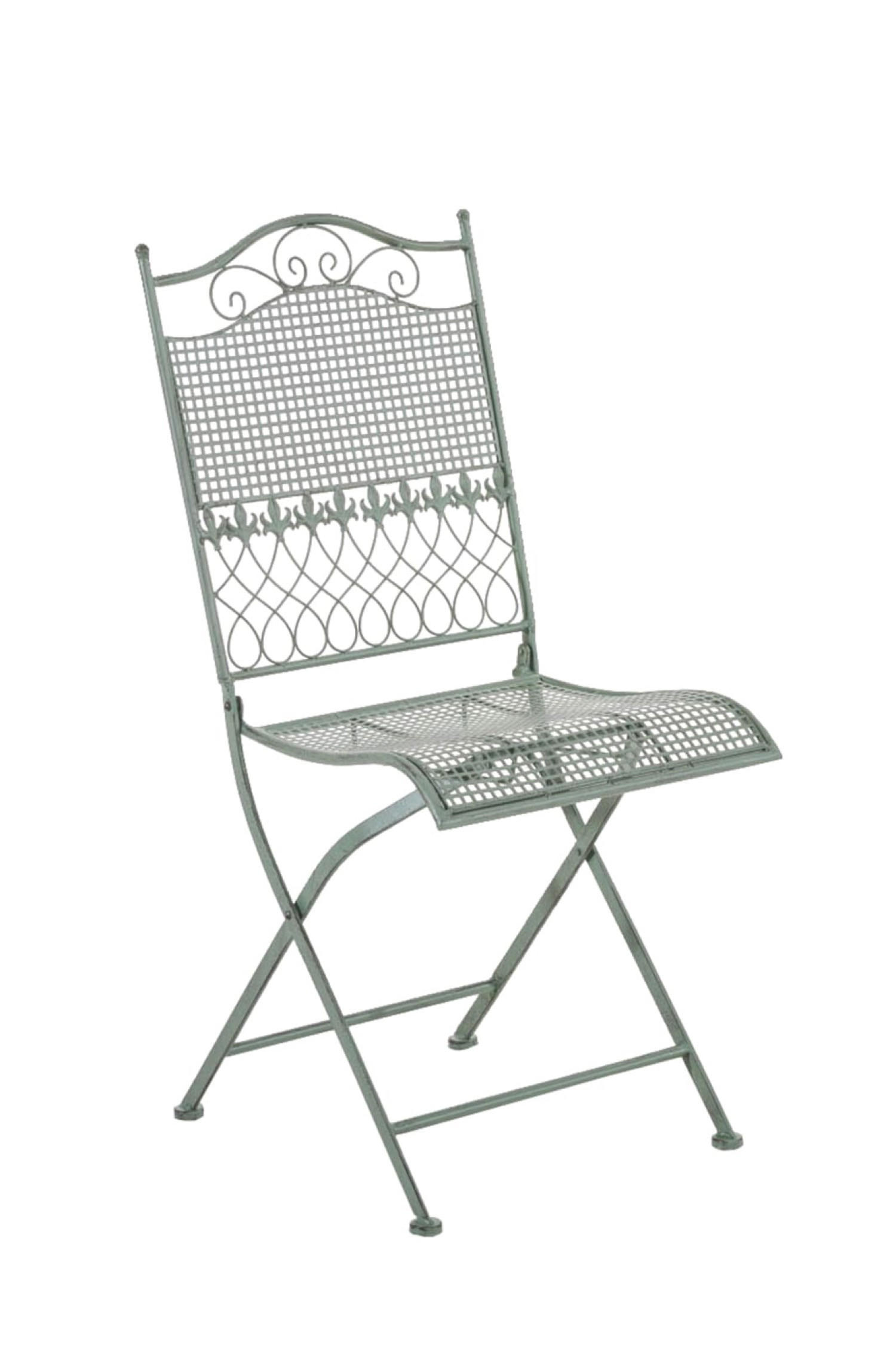 GARTENSTÜHLE Kirstin - 2er Set - antik-grün - Grün, Metall (41/50/91cm) - TPFGarden