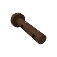 TRÄGER FÜR GARDINENSTANGEN 16 mm Ø, Adrian 2-läufig, Nussbaum - Nussbaumfarben, Holz (14.1/5.3/5.3cm) - INTERDECO