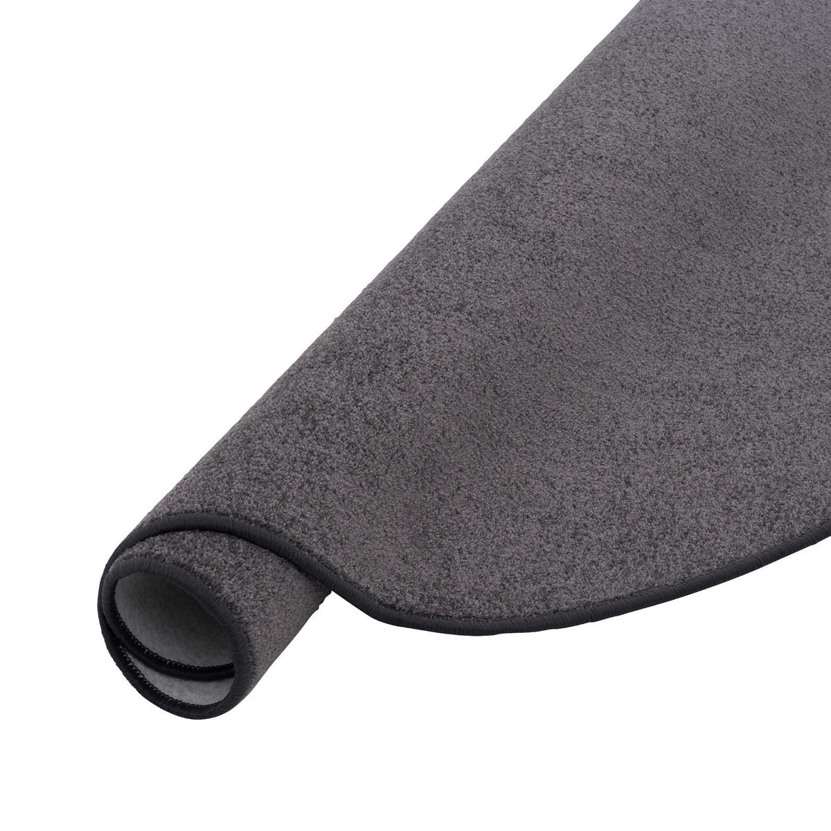 TREND VELOURS TEPPICH JOY RUND - Anthrazit, Textil (200/200cm) - Snapstyle