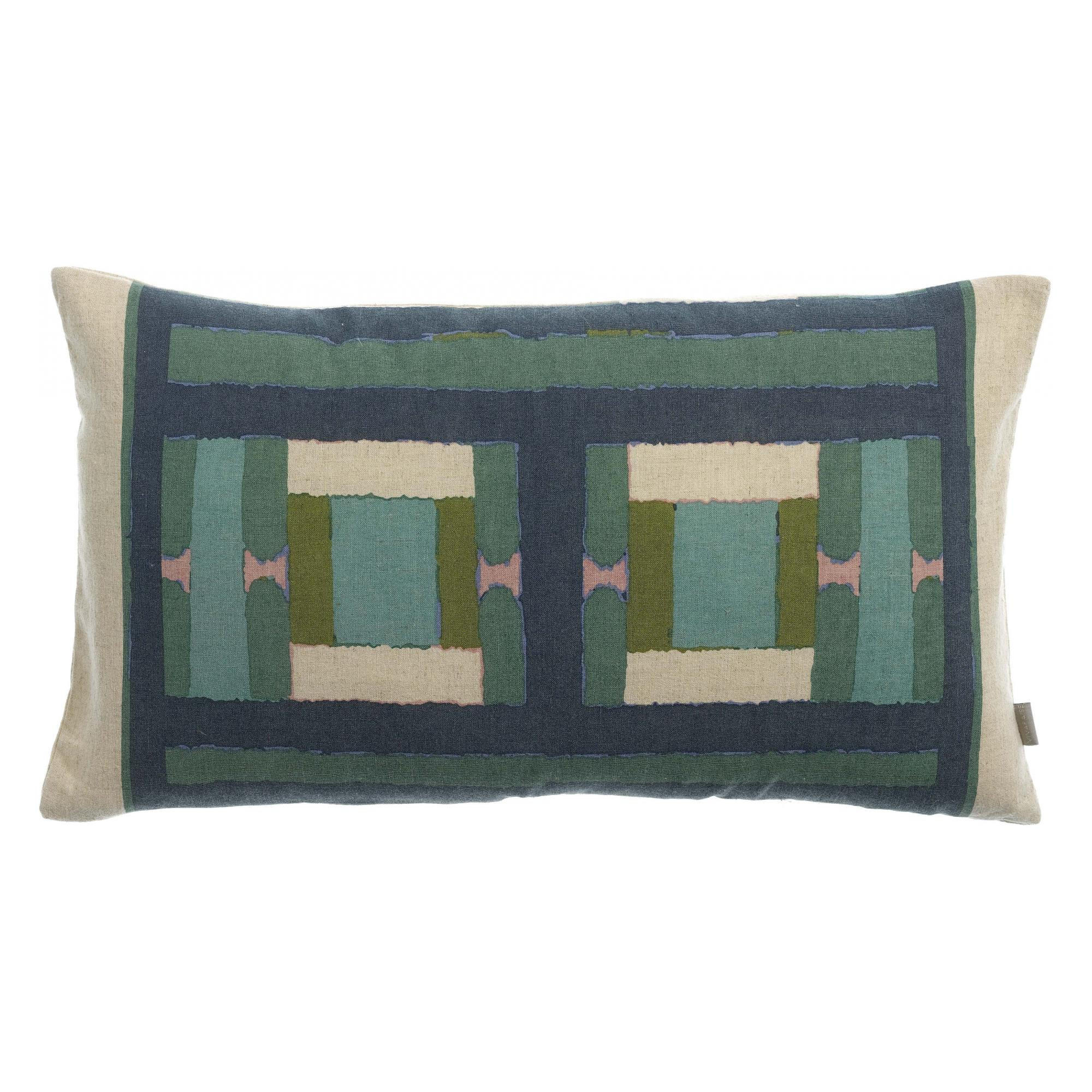 BEDRUCKTES KISSEN Taho graugrün 30 x 50 cm - Grün, Textil (30/50cm) - Vivaraise