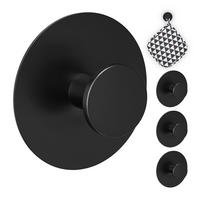 4XKLEBEHAKEN - Schwarz, Metall (5.5/5.5/2cm) - Relaxdays