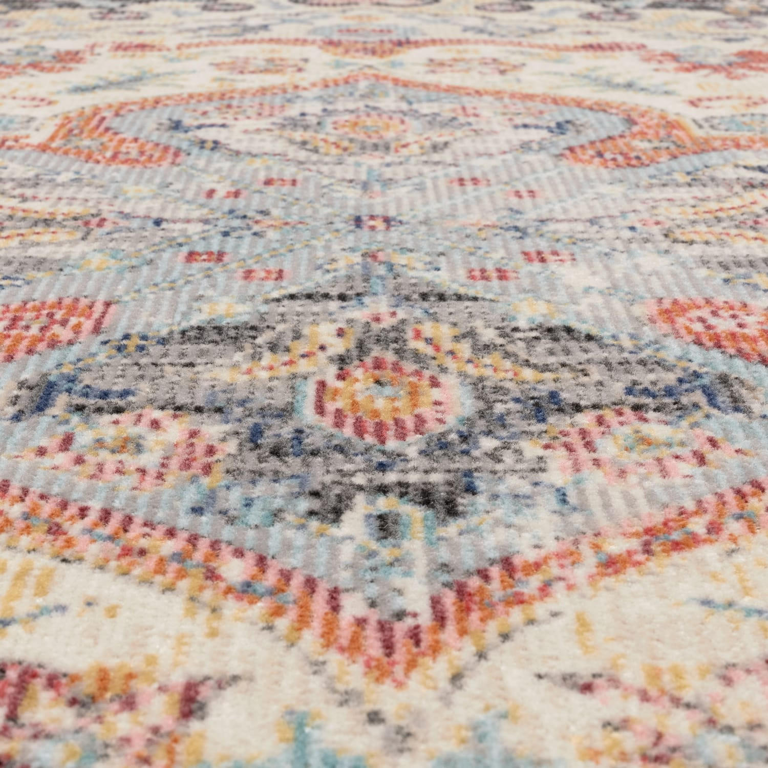 TEPPICH Outdoor Orientalisch Vintage Balkon, Terrasse schmutzabweisend Grau Rechteckig 80x150 - Grau, Textil (80/150cm) - KADIMA DESIGN