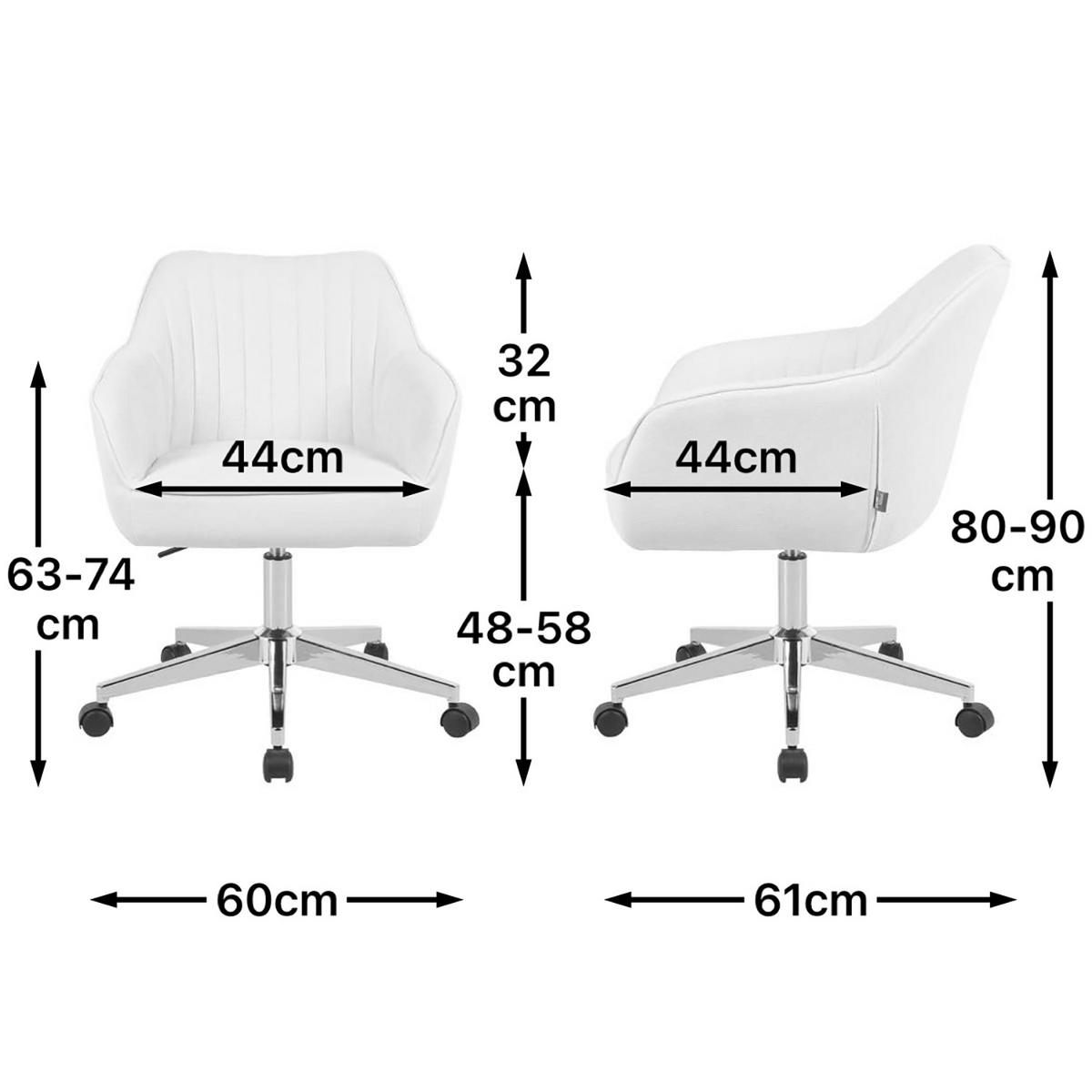 BÜROSTUHL Mika-Noel - Chromfarben/Schwarz, Textil/Metall (60/79/61cm) - DUBI Möbel