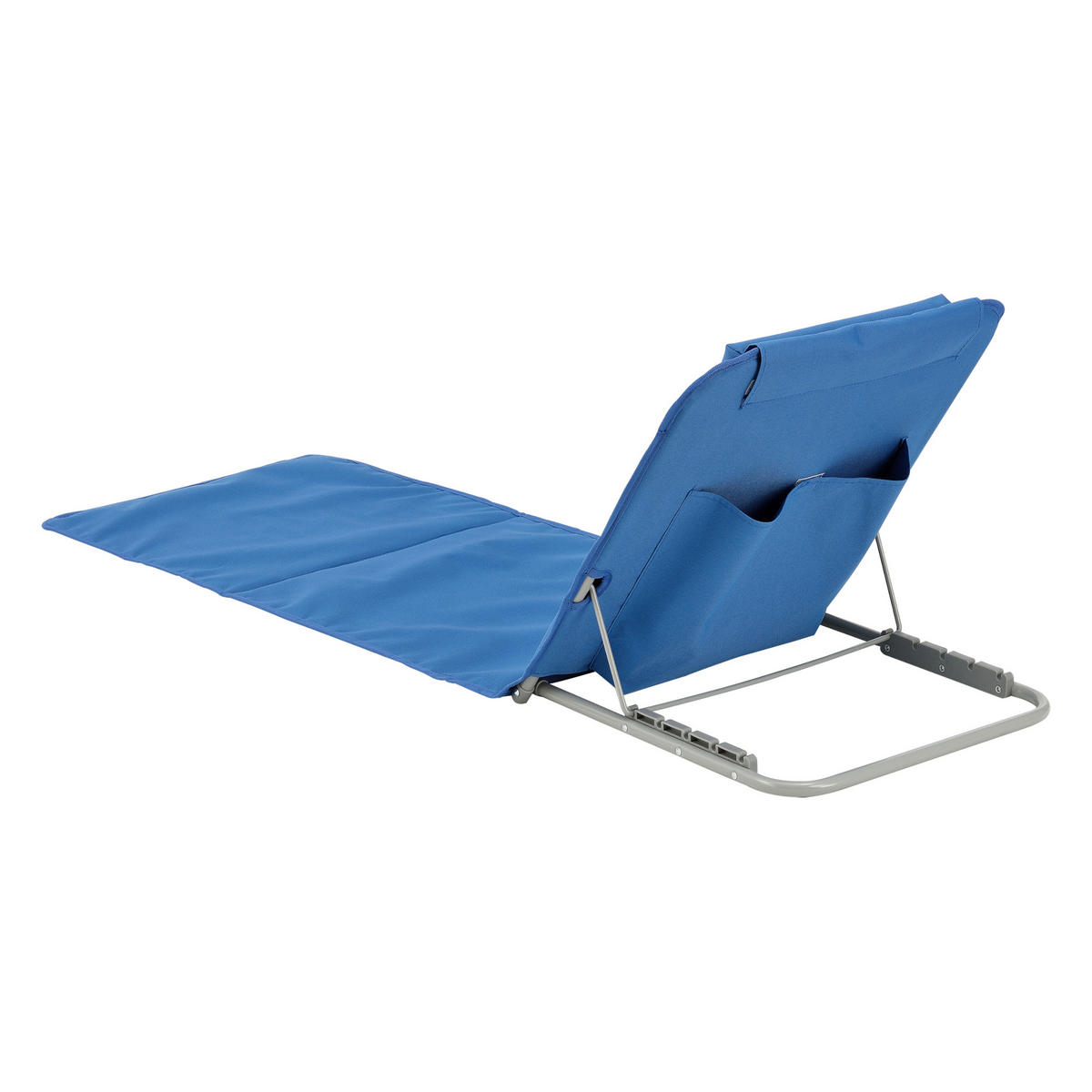 STRANDMATTEN-SET 2 TLG. Donostia - Blau, Textil/Metall (143/44/48cm) - [en.casa]