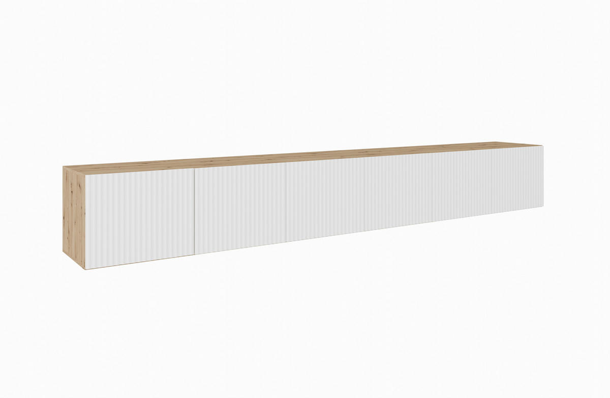 TV-SCHRANK NOE - Eiche Artisan/Weiß, Holzwerkstoff (300/41/40cm) - Meblini