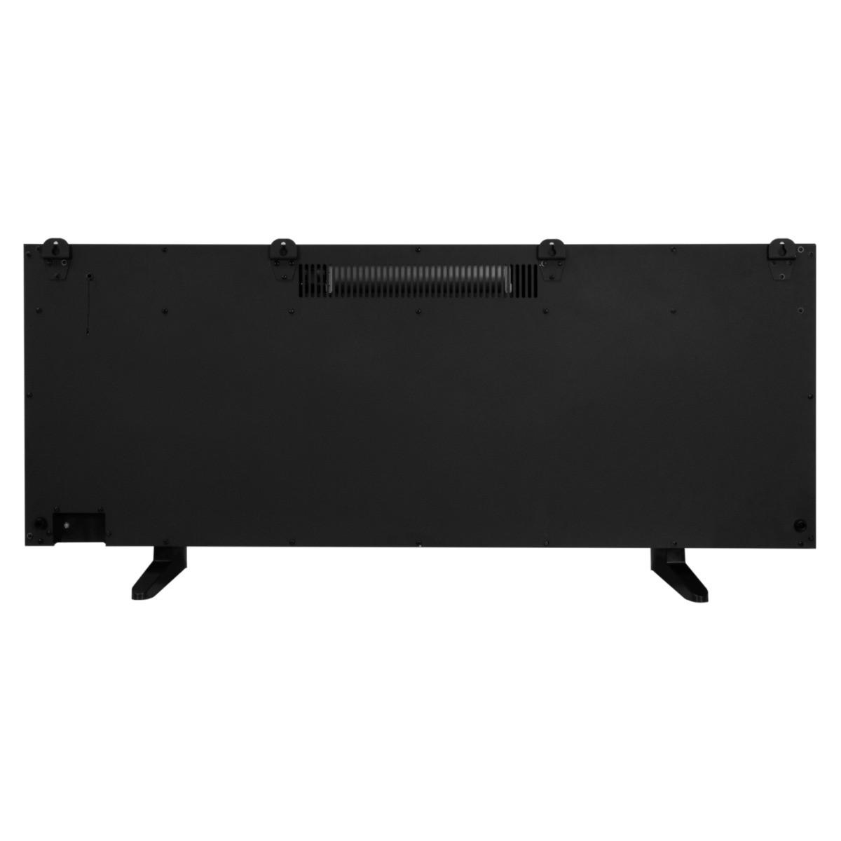 ELEKTROKAMIN Einbau Wandkamin 127cm - Schwarz, Metall (127/1/15cm) - Monstershop