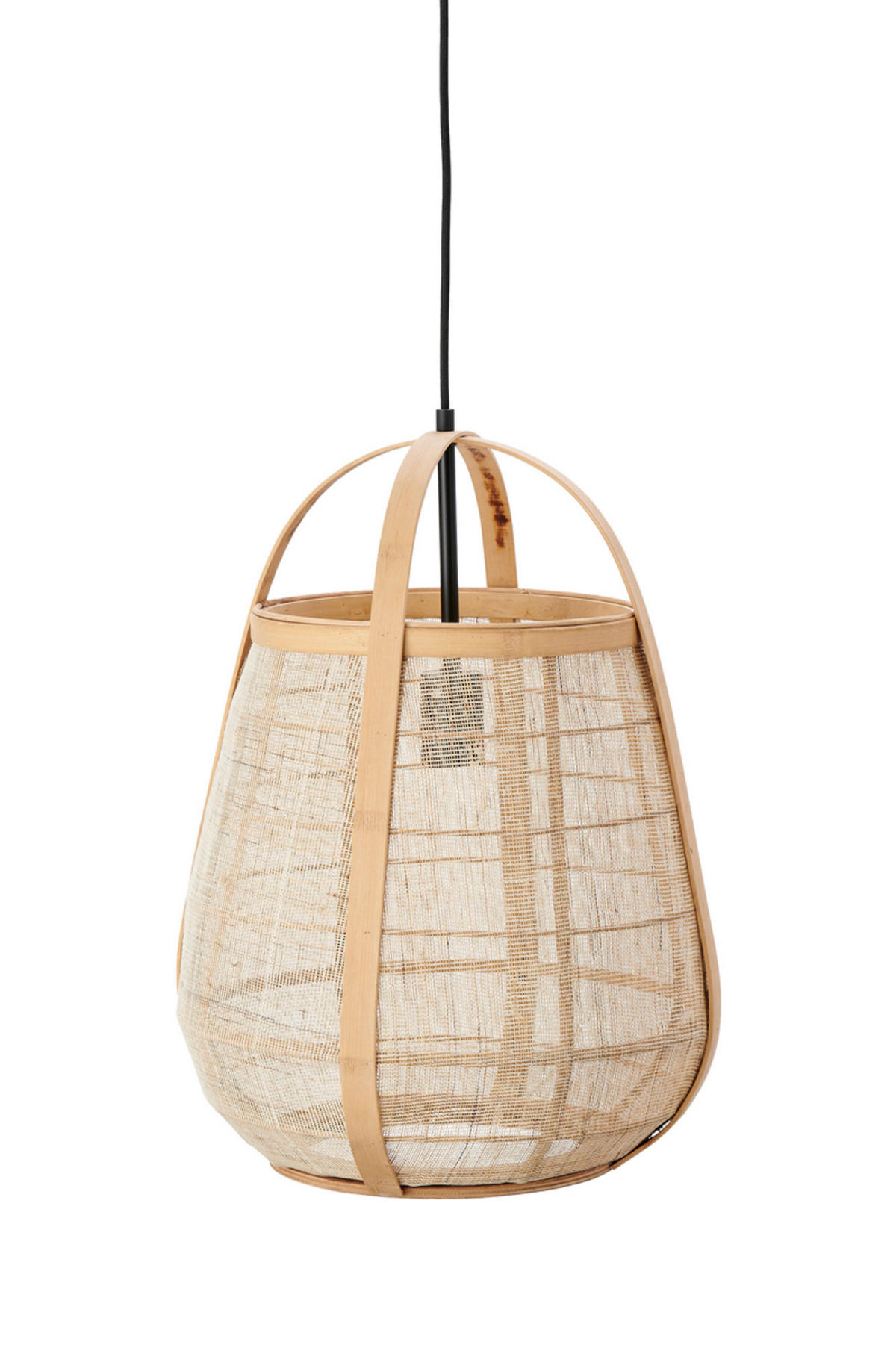 HÄNGELAMPE Jacinto Braun Ø38/50 cm - Braun, Holz (38/38/50cm) - Light & Living