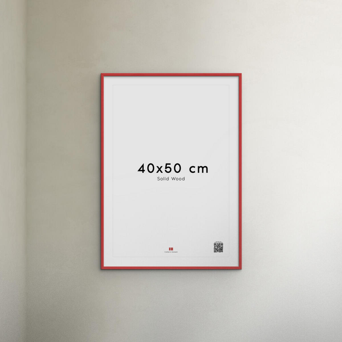 RAHMEN Rotes Holz Acryl - Rot, Holz/Papier (40/50/2cm) - Poster&Frame