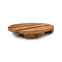 PFLANZENROLLER rund Akazienholz Ø 30 cm Braun - Braun, Holz (30/4.5cm) - dasmöbelwerk