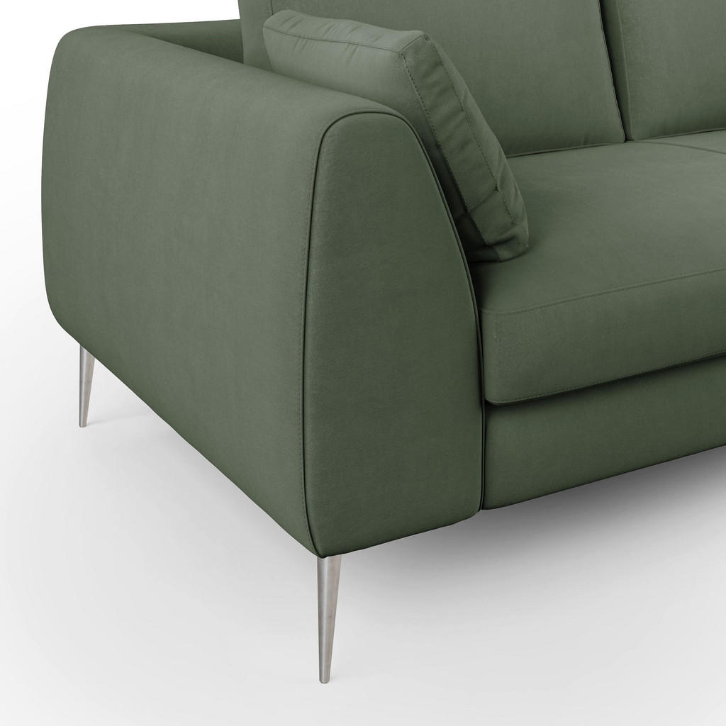 Thumbnail - Divani.store Linearsofa, Grün, Textil, 176x86x102 cm, Wohnzimmer, Sofas & Couches, Sofas