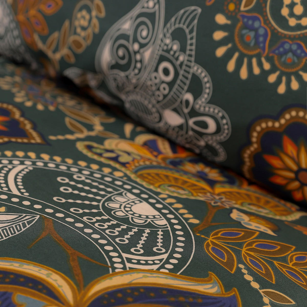 BETTWÄSCHE Tapua grün 160/200 cm - Grün, Textil (160/200cm) - Homla