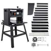 HOBEL Dickenhobel 330mm 2000W-Tischhobelmaschine mit klappbarem Eisen-Untergestell - Schwarz, Metall (20/30/10cm) - Raelunyi