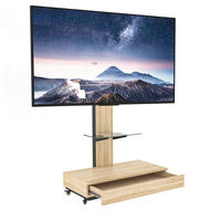 LOWBOARD 80/40 cm in Natur aus MDF und Metall mit Rollen und Schublade - Hellbraun, Holzwerkstoff (40/174.3/80cm) - OKMYHOME