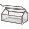 FRÜHBEET aus Holz 90 x 52 x 49,5 cm - Grau, Holz (52/49.5/90cm) - Outsunny