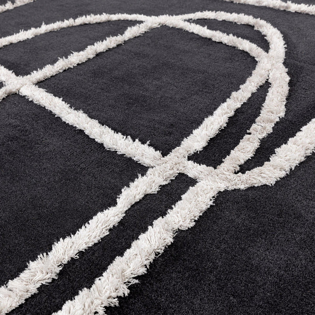 WOHNZIMMERTEPPICH modern schwarz Wolle 200x300 cm ETERNITY - Schwarz, Naturmaterialien (200/300cm) - Novatrend