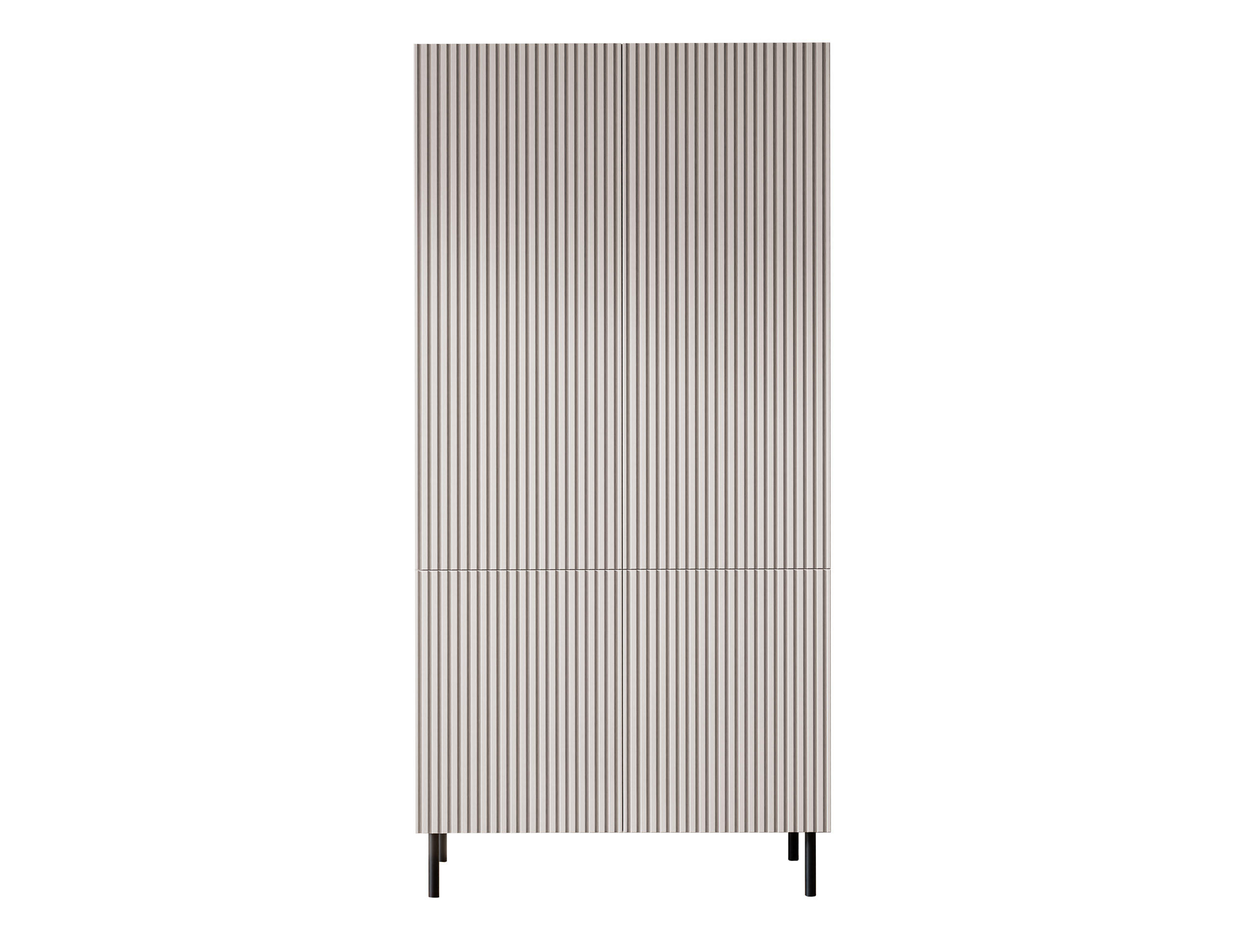 KLEIDERSCHRANK Aruba 4D 90 - Schwarz/Naturfarben, Holzwerkstoff (90/185/52cm) - MIRJAN24