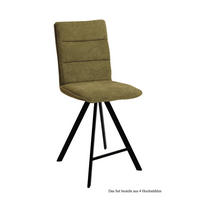 THEKENSTUHL (4er-Set) Deliane 47x109x60 Schwarz/Olivgrün - Schwarz/Olivgrün, Kunststoff (60/109/47cm) - 58aufmkessel