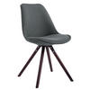 STUHL Stoff dunkelgrau - Dunkelgrau/Cappuccino, Holz/Textil (48/84/56cm) - CLP