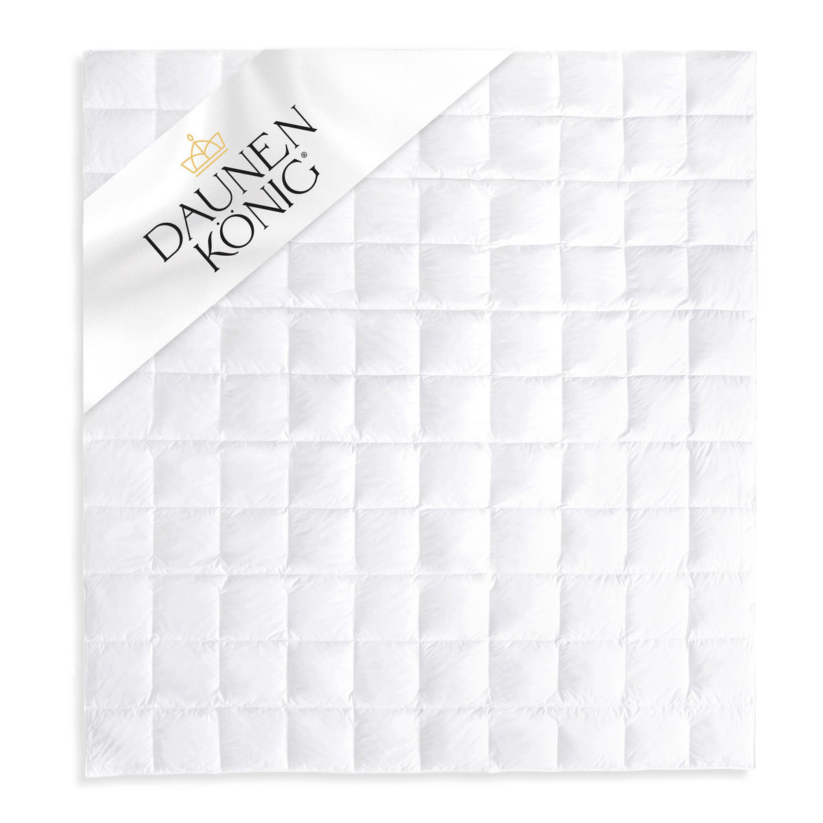 SOMMERBETTDECKE QUEEN Entendaunen leicht - Weiß, Naturmaterialien/Textil (240/220cm) - Daunenkönig