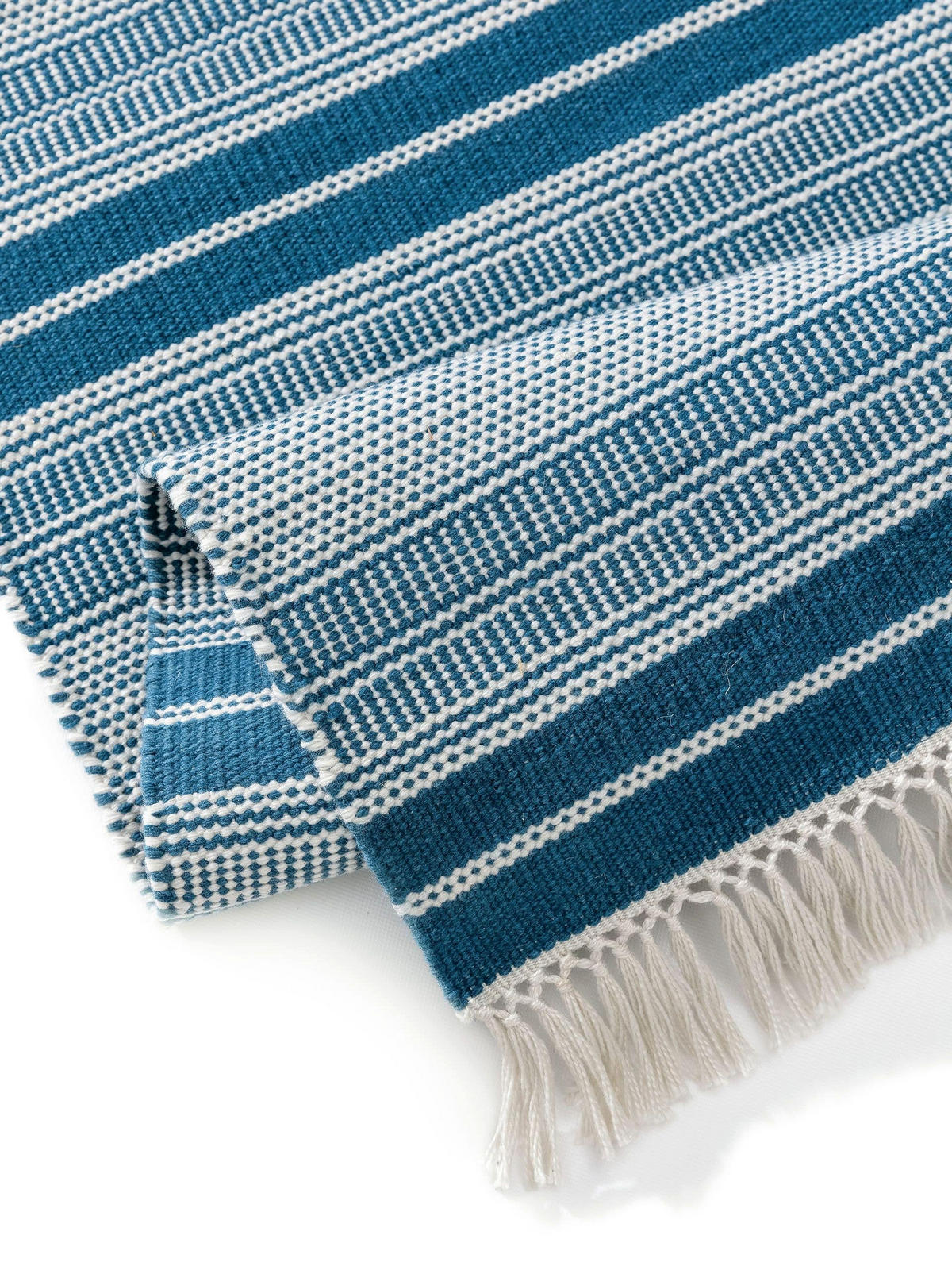 OUTDOOR-TEPPICH Siena handgewebt 200/300 cm - Petrol, Kunststoff (200/300cm) - benuta Nest