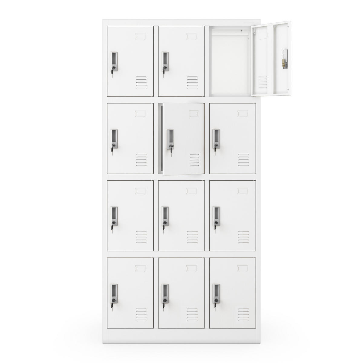 SCHLIESSFACHSCHRANK Marcin 90 x 185 x 40 cm - Weiß, Metall (90/185/40cm) - Jan Nowak