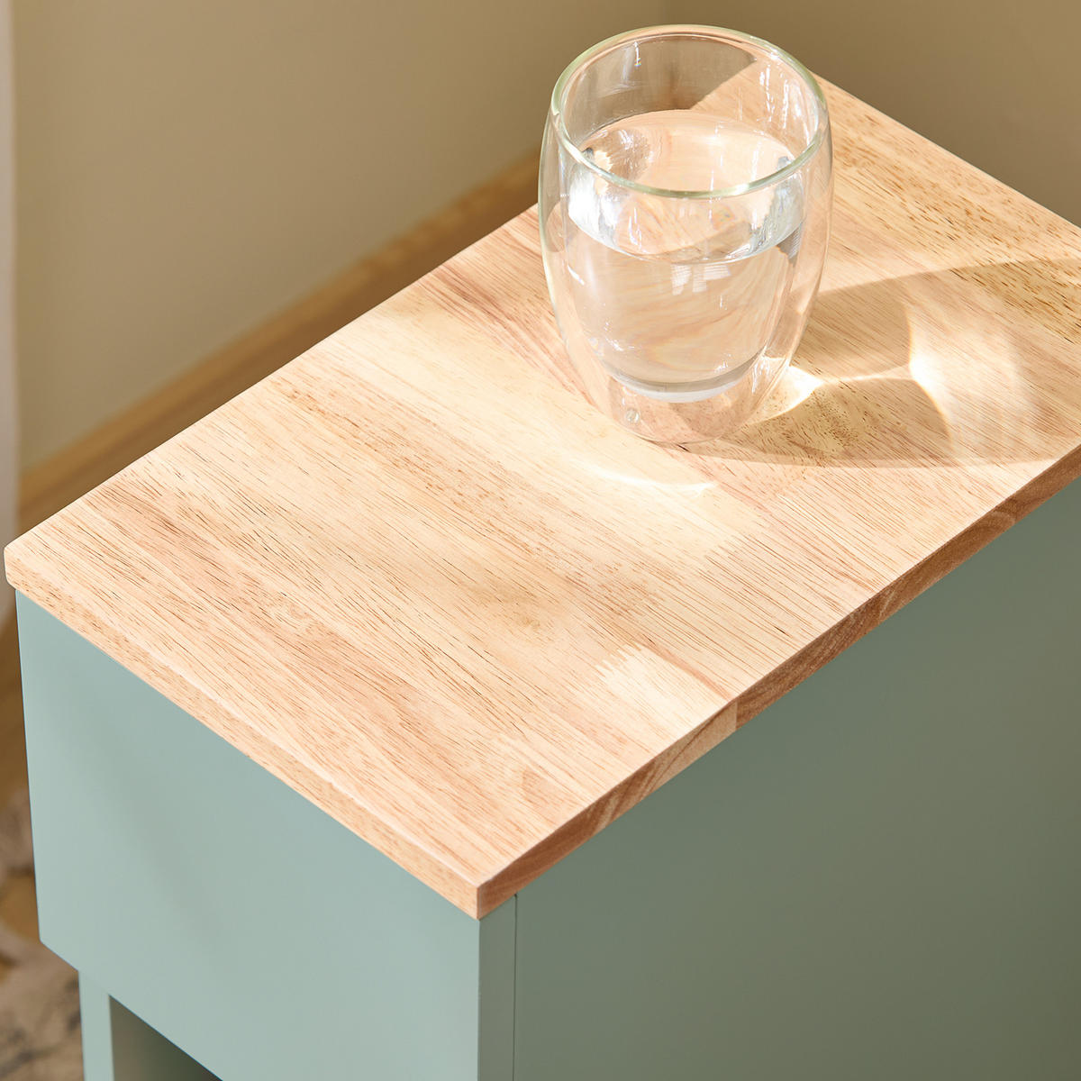 NACHTTISCH Grün - Grün, Holzwerkstoff (20/61/35cm) - SoBuy