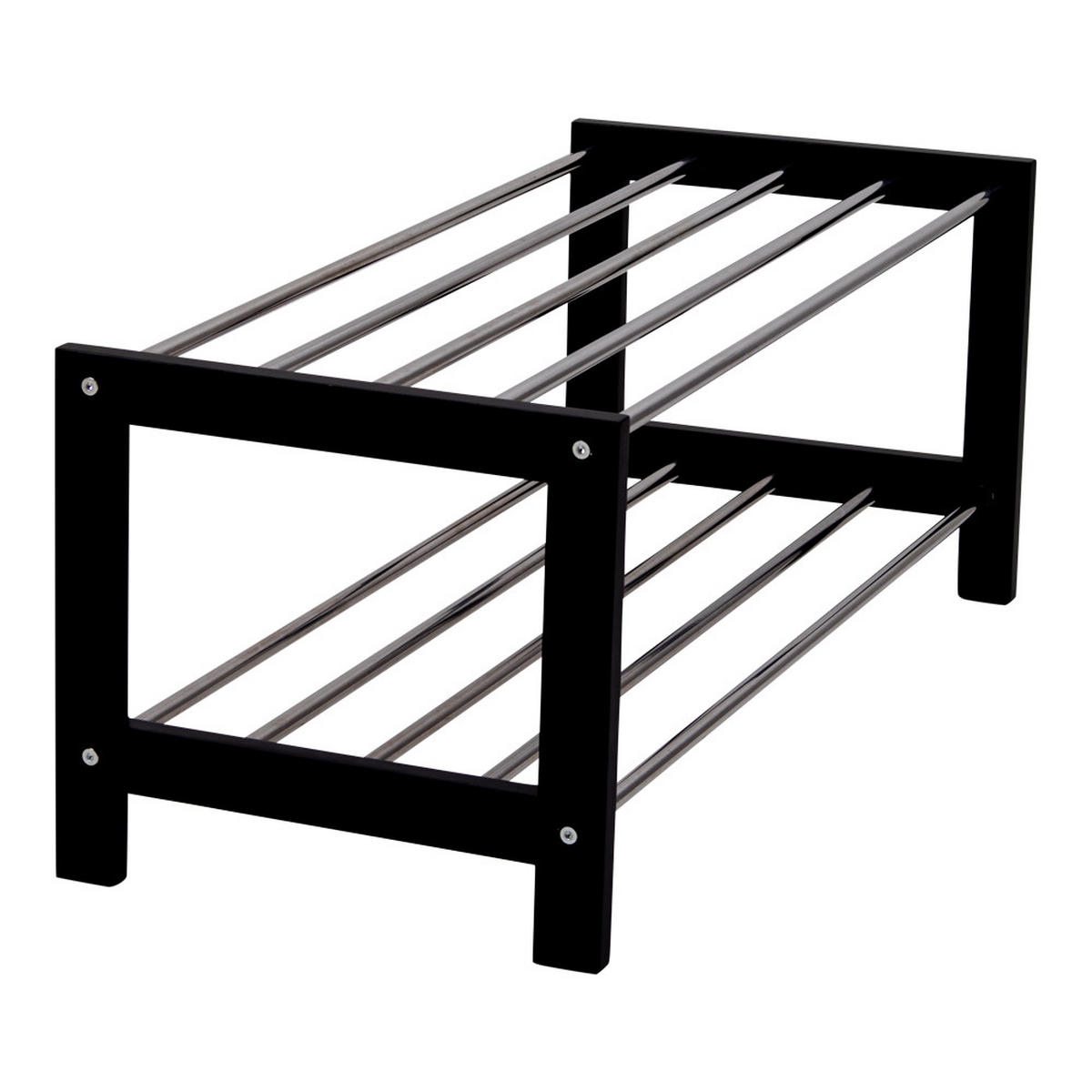 SCHUHREGAL schwarz - Schwarz, Holzwerkstoff (78/32/34cm) - ebuy24
