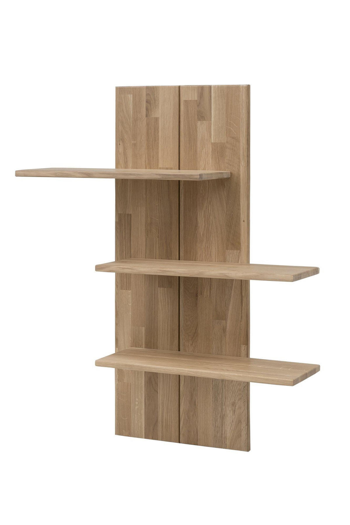 WOHNWAND Massivholz Idalia 280x203x45 Wohnzimmerschrank Wildeiche Bianco geölt - Naturfarben, Holz (280/203/45cm) - 58aufmkessel