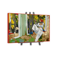 GEMÄLDE Inspiration Schattenfugenrahmen Rot 120x80 cm - Rot, Holz (120/80cm) - YS-art gallery