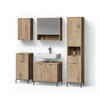 BADMÖBEL-SET ATERNO Viking Oak 5 Teile - Eiche Wotan, Holzwerkstoff (70/63/45cm) - Livinity®