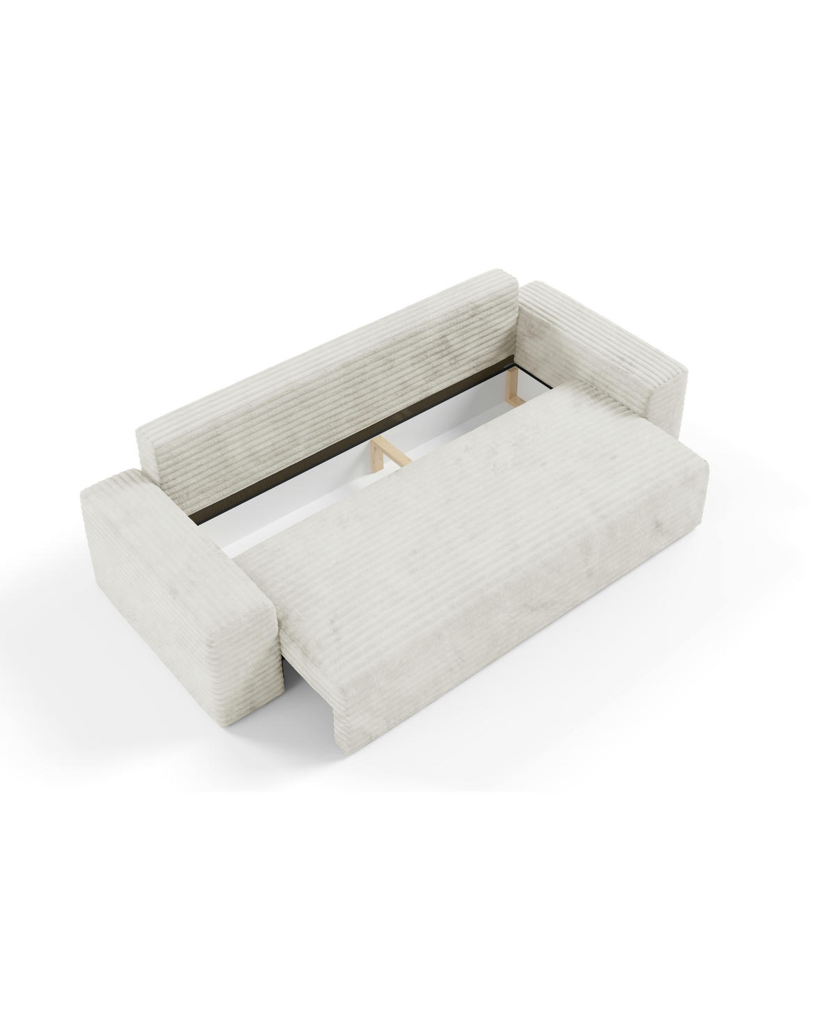 SCHLAFSOFA mit Bettkasten Weiß - Schwarz/Weiß, Holz/Holzwerkstoff (260/70/102cm) - Furnisell