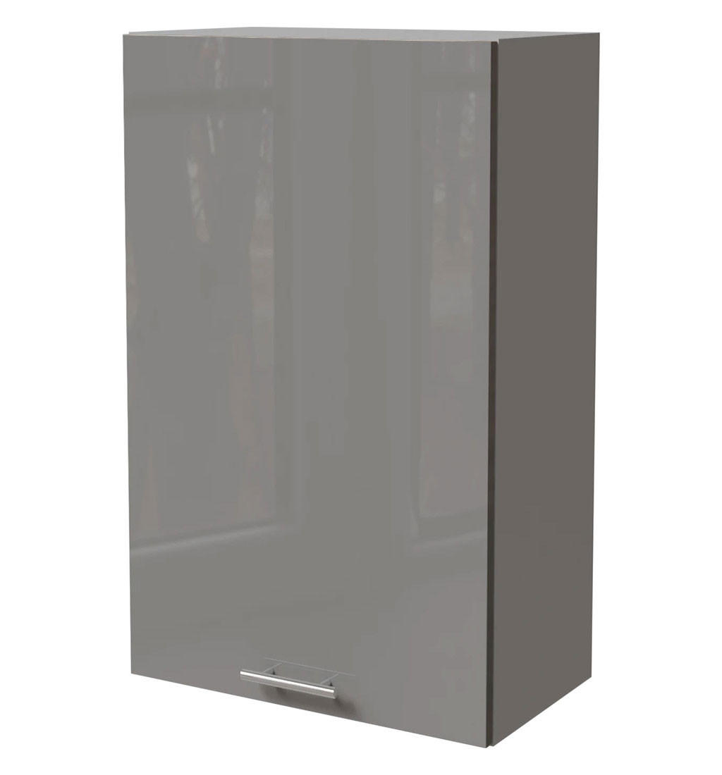 KÜCHENHÄNGESCHRANK Essen W4/60/1 Grau Hochglanz / Grau Matt 60 / 32,5 / 96cm - Grau, Holz/Holzwerkstoff (60/96/32.5cm) - Feldmann-Wohnen