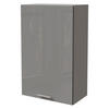KÜCHENHÄNGESCHRANK Essen W4/60/1 Grau Hochglanz / Grau Matt 60 / 32,5 / 96cm - Grau, Holz/Holzwerkstoff (60/96/32.5cm) - Feldmann-Wohnen