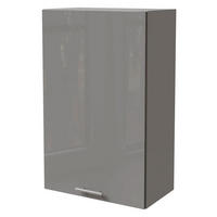 KÜCHENHÄNGESCHRANK Essen W4/60/1 Grau Hochglanz / Grau Matt 60 / 32,5 / 96cm - Grau, Holz/Holzwerkstoff (60/96/32.5cm) - Feldmann-Wohnen