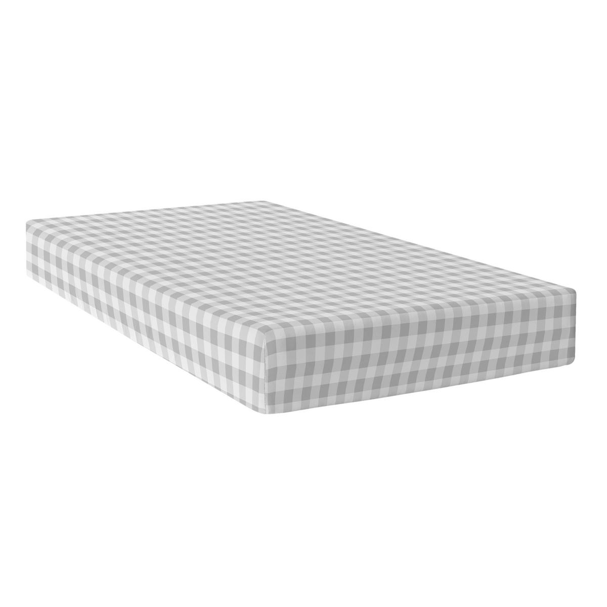 SPANNBETTTUCH vichy 90x200x32 cm grau - Grau, Textil (90/200cm) - Happy Friday