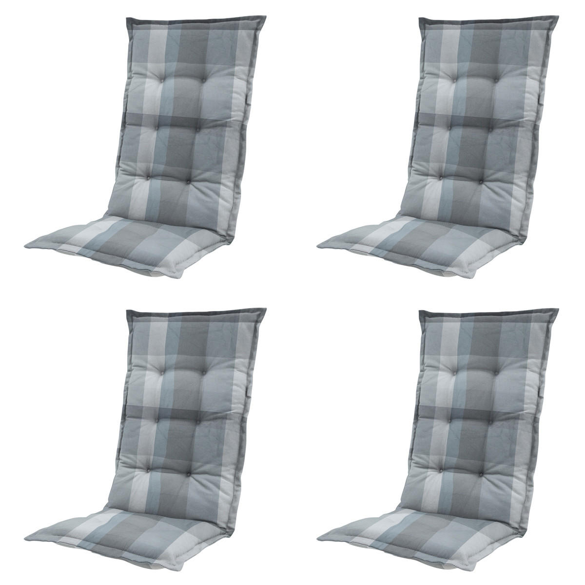 GARTENSTUHLKISSEN Sya 123/50 cm 4er-Set - Grau, Textil (50/7/123cm) - Madison