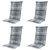 GARTENSTUHLKISSEN Sya 123/50 cm 4er-Set - Grau, Textil (50/7/123cm) - Madison