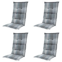 GARTENSTUHLKISSEN Sya 123/50 cm 4er-Set - Grau, Textil (50/7/123cm) - Madison