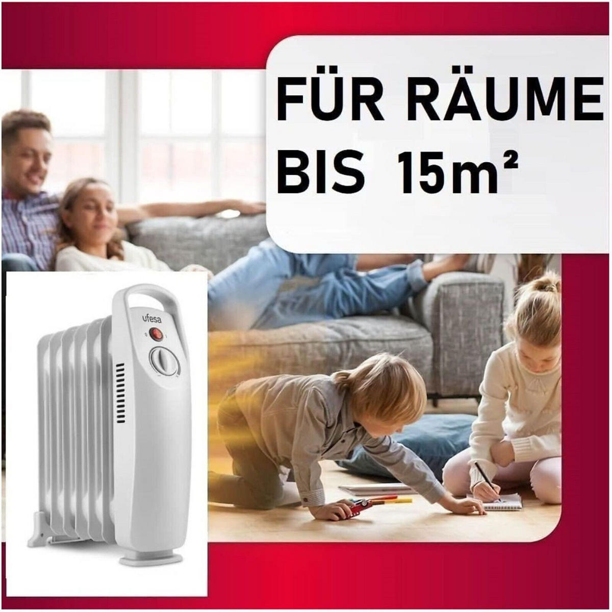 ELEKTRISCHER ÖL-RADIATOR RD500 - Weiß, Metall (30/35/12cm)