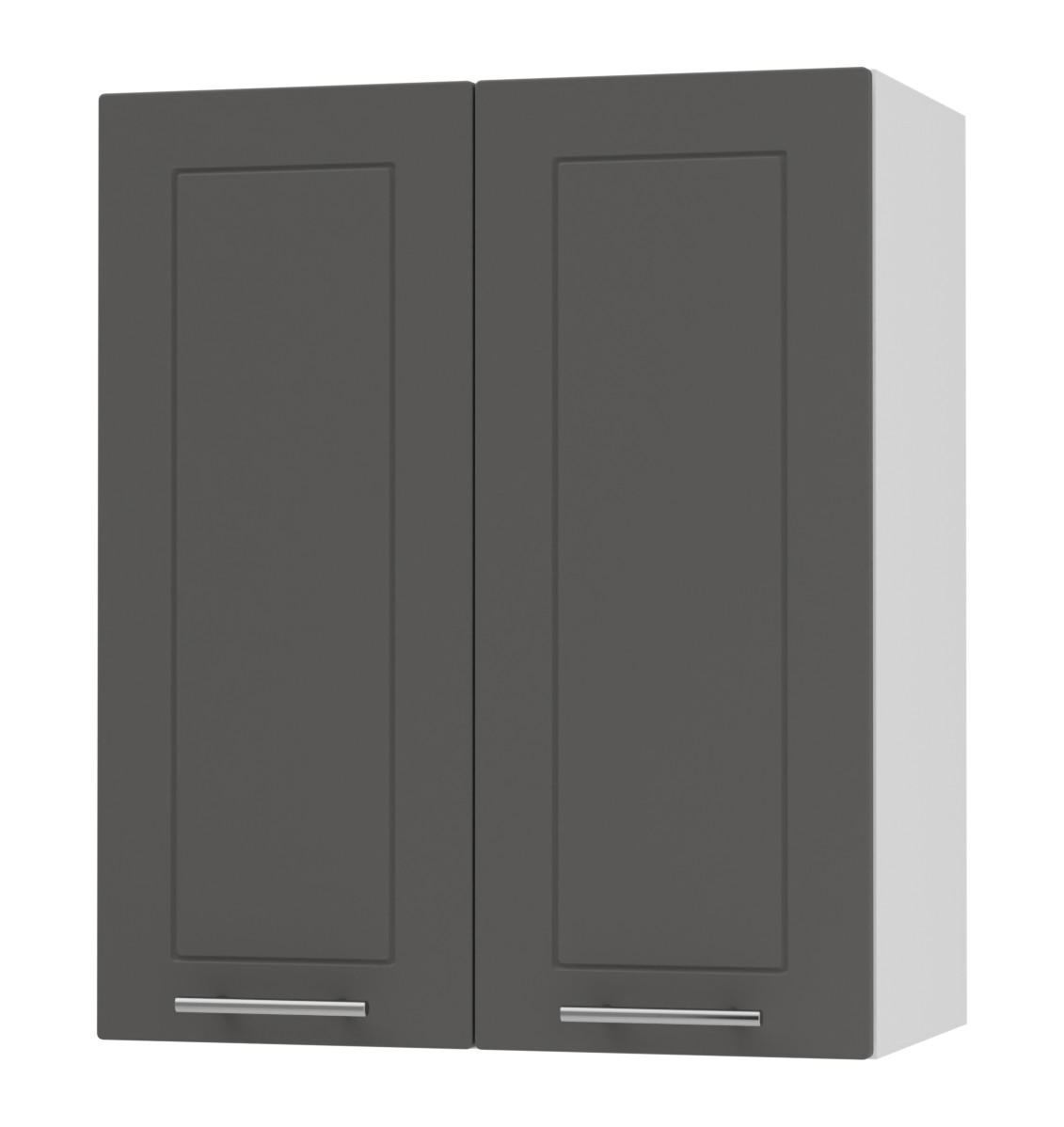 KÜCHENHÄNGESCHRANK Kvantum W3/60 Graphit Matt / Weiß Matt 60 / 32,5 / 72cm - Graphitfarben/Weiß, Holz/Holzwerkstoff (60/72/32.5cm) - Feldmann-Wohnen
