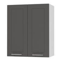 KÜCHENHÄNGESCHRANK Kvantum W3/60 Graphit Matt / Weiß Matt 60 / 32,5 / 72cm - Graphitfarben/Weiß, Holz/Holzwerkstoff (60/72/32.5cm) - Feldmann-Wohnen