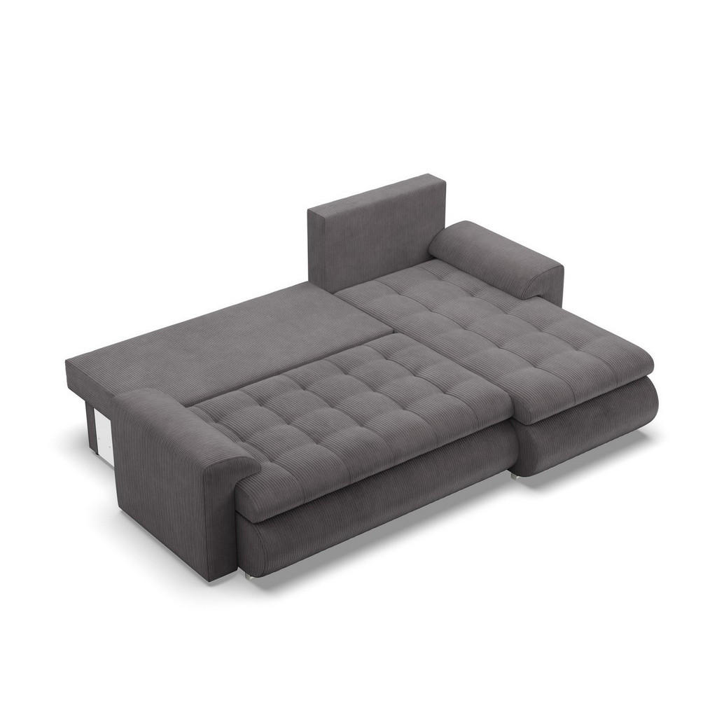 Thumbnail - Mebligo Ecksofa, Dunkelgrau, Textil, 3-Sitzer, L-Form, 230x159 cm, Wohnzimmer, Sofas & Couches, Wohnlandschaften, Ecksof...