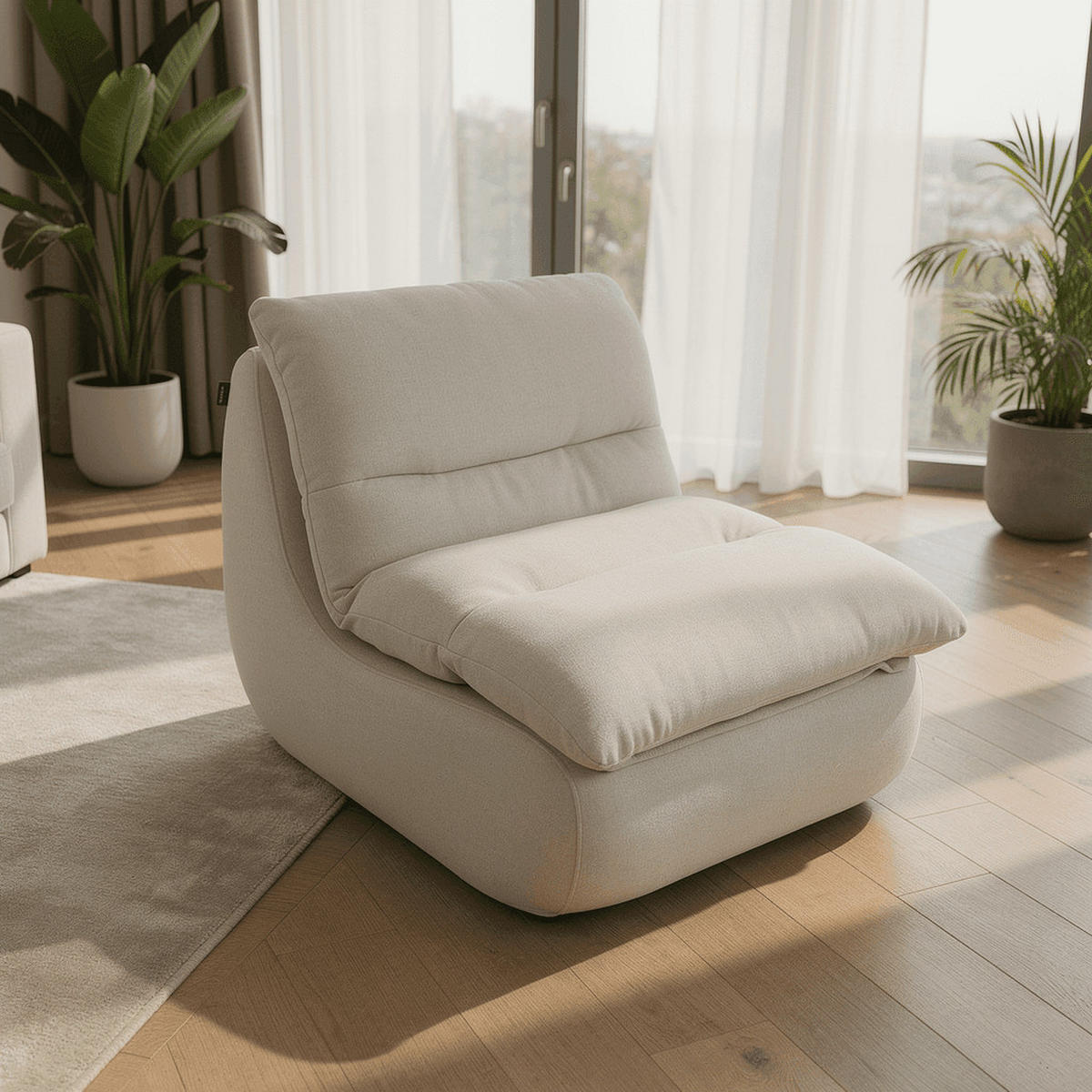 SESSEL Nuvia Weiß - Weiß, Textil (80/75/100cm) - COCO Living